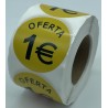 ETIQUETA ADHE  OFERTA 1 € 500 UND/ ROLLO 6X6 R/CA