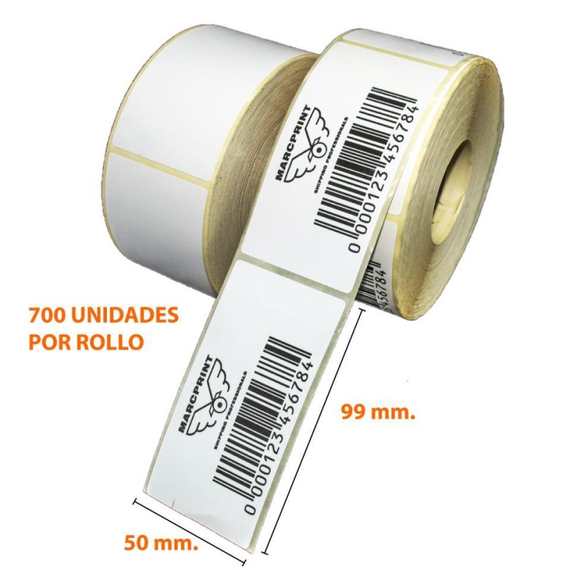 ETIQUETA TERMICA 50X99 700 UNID ROLLO S P 36 R/C