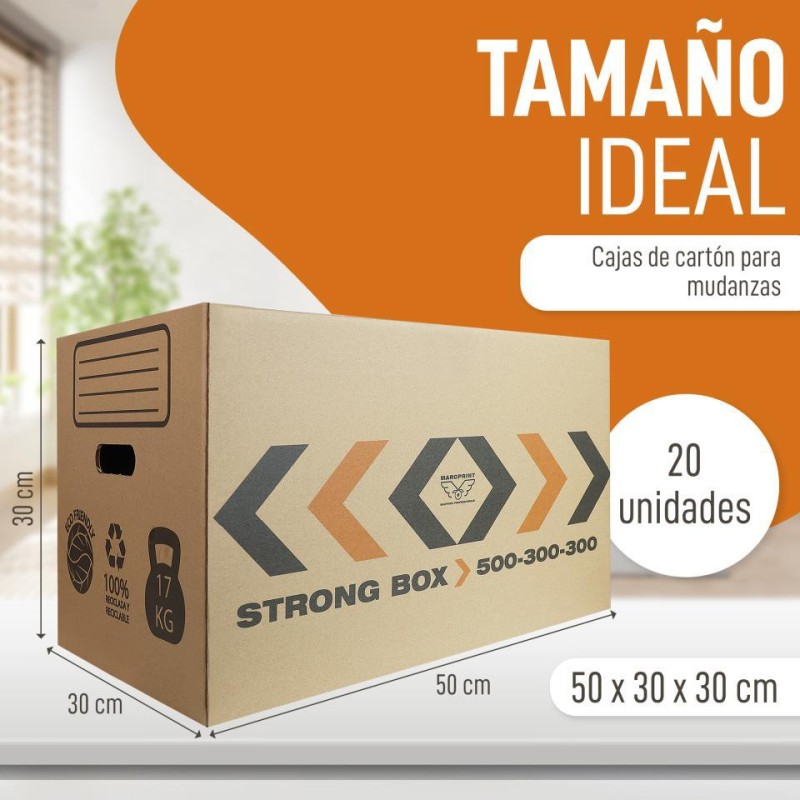 CAJA MUDANZA MARCPRINT 50X30X30 20 UNID/P