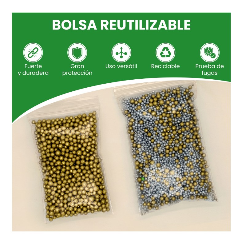 BOLSA POLIETILENO ZIP 10X15 50 MICRAS PAQUETE DE 100 BOLSAS