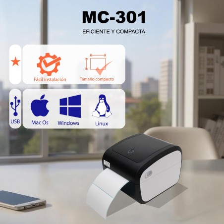 IMPRESORA TERMICA MC-301 USB