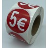 ETIQUETA ADHESIVA 5 € 500 UND/ ROLLO 6X6 R/CA