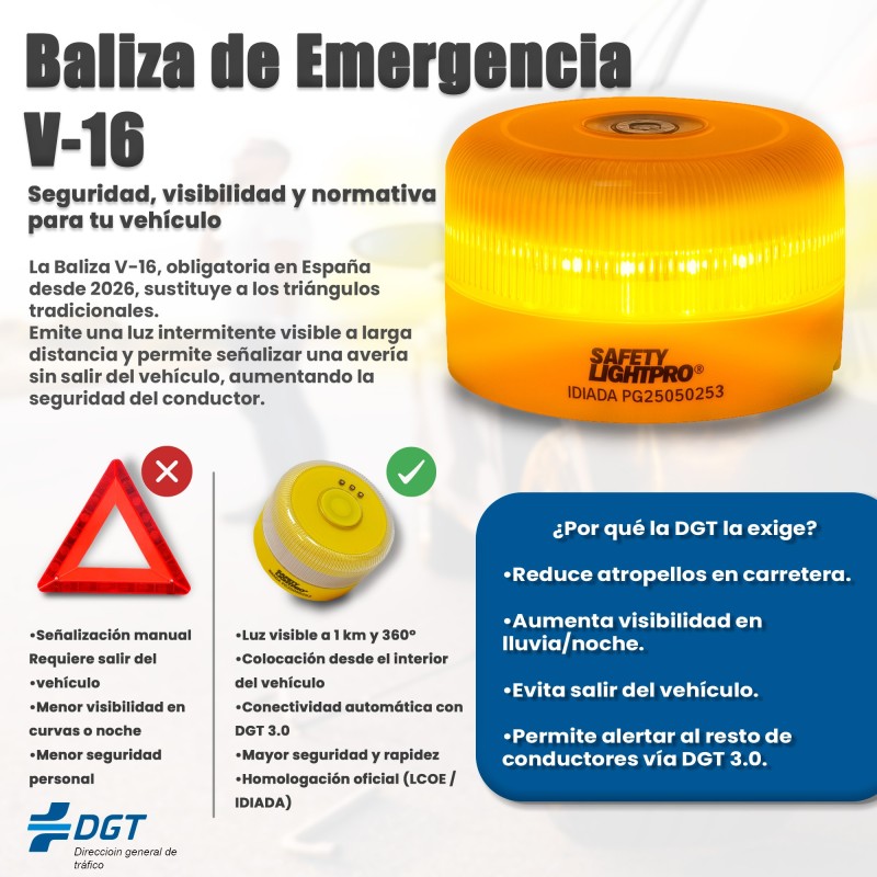 BALIZA SEÑALIZACIÓN HOMOLOGADA V-16, 