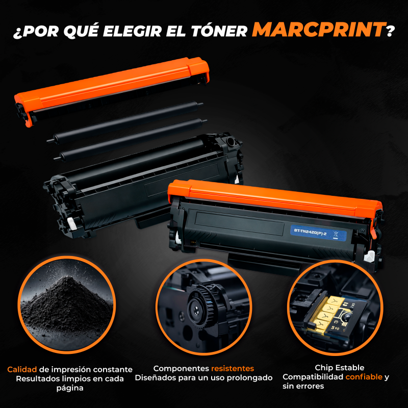 Brother TN2420 tóner compatible pack 2 unidades