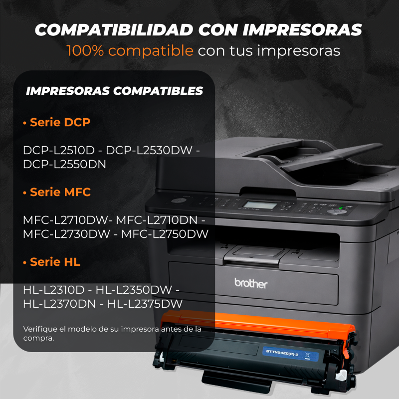 Brother TN2420 tóner compatible pack 2 unidades
