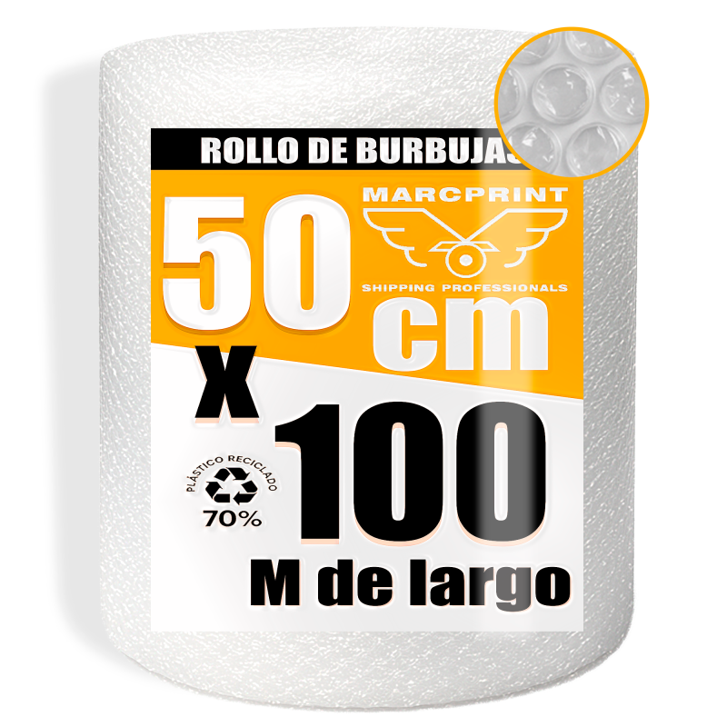 BOBINA BURBUJA 50CM X 100 METROS MARCPRINT