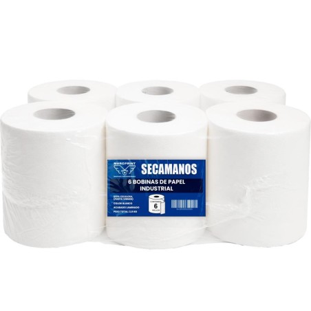 ROLLO SECAMANOS MARCPRINT PAQ 6 ROLLOS 600GR